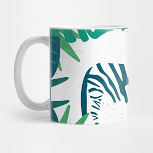 Tropical Zebra (Teal) Mug